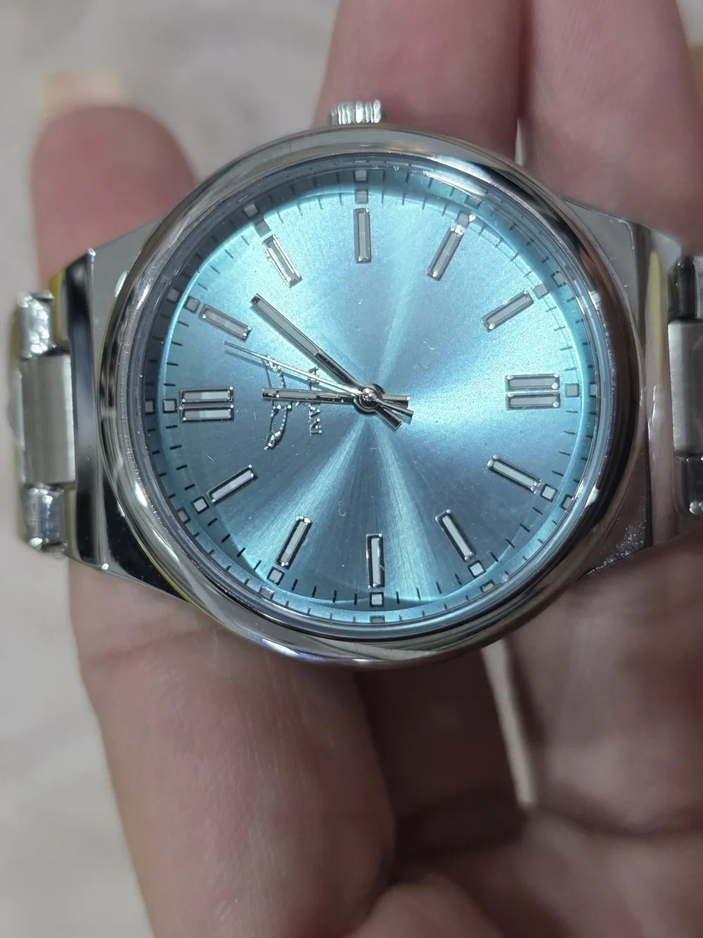 Invicta Women's Silver Watch with Bright Tiffany Blue Dial 35mm